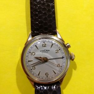 Vintage Vulcan cricket alarm mens watch Gold filled